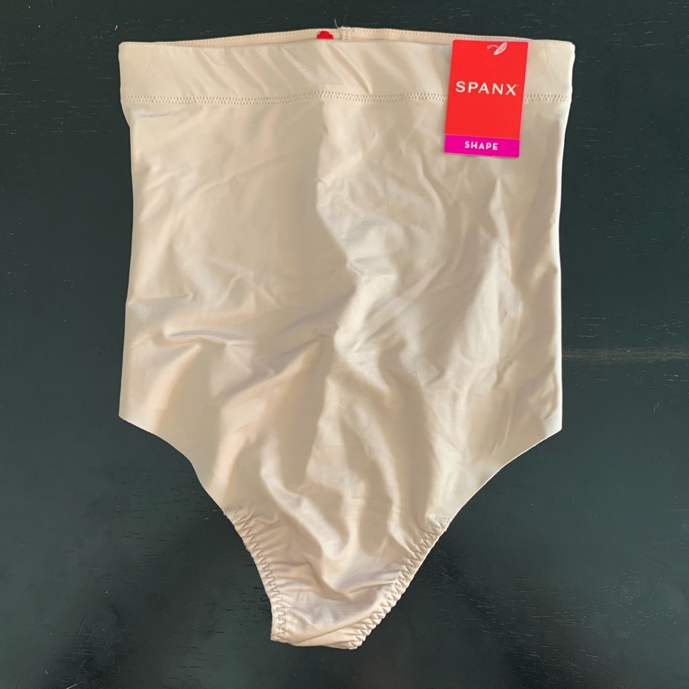 Spanx high waisted “suit your fancy” thong.
